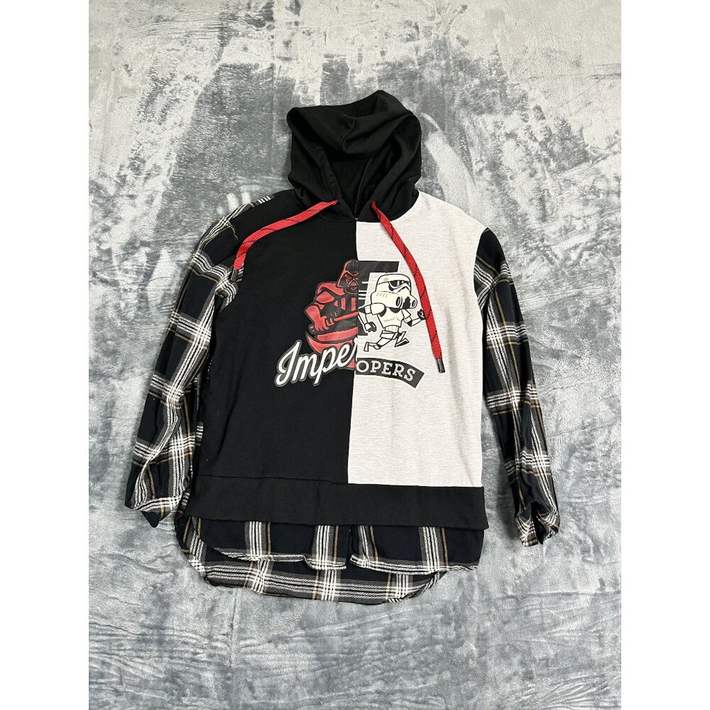 Star Wars Imper Troopers Hoodie Womens Black/Gray  Long Sleeve S